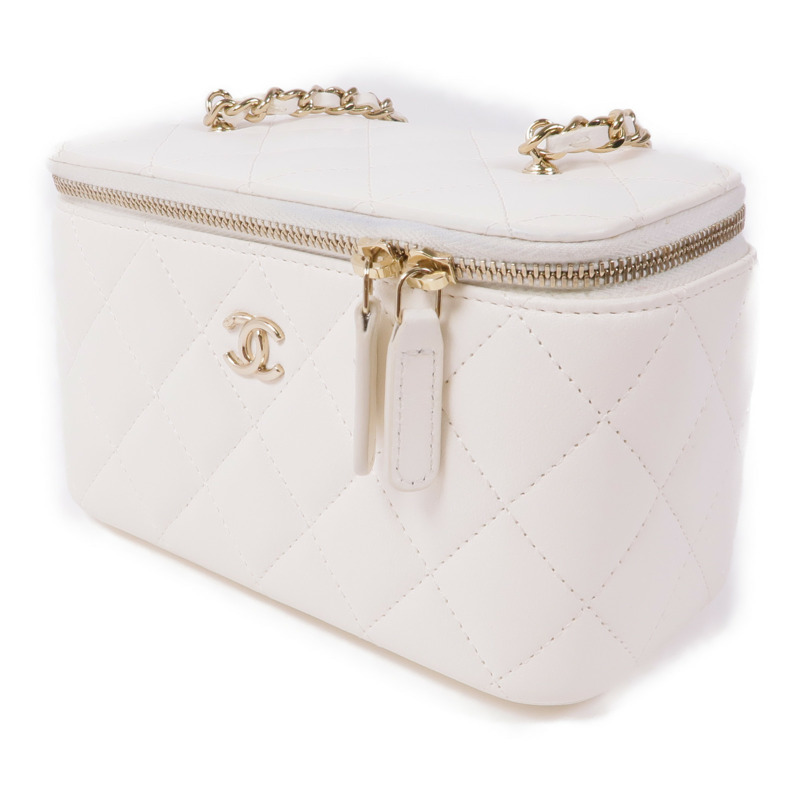CHANEL 羊皮皮革Vanity Case金扣肩背袋-2
