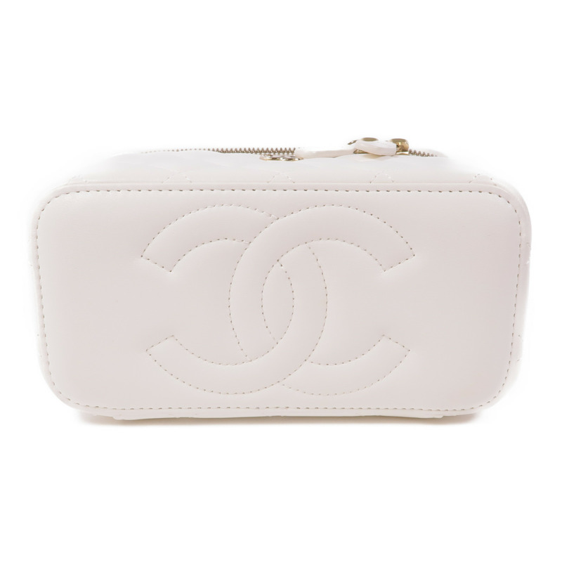CHANEL 羊皮皮革Vanity Case金扣肩背袋-3