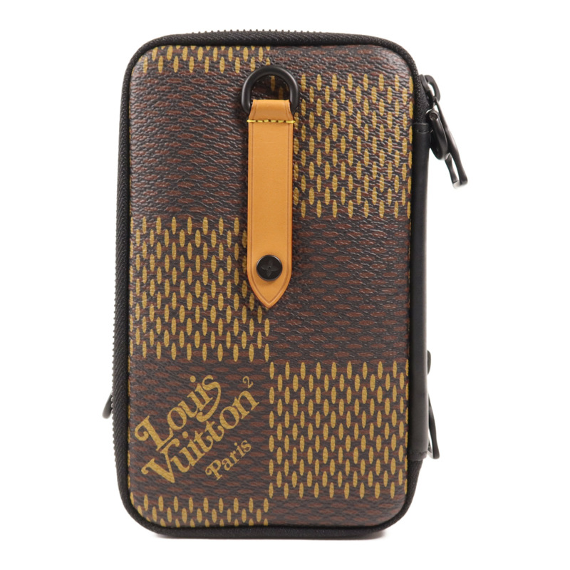 LOUIS VUITTON Damier LV x Nigo Phone Pouch肩背袋-1