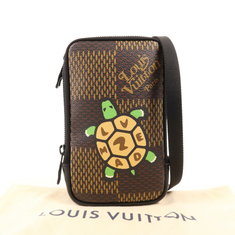 LOUIS VUITTON Damier LV x Nigo Phone Pouch肩背袋-9