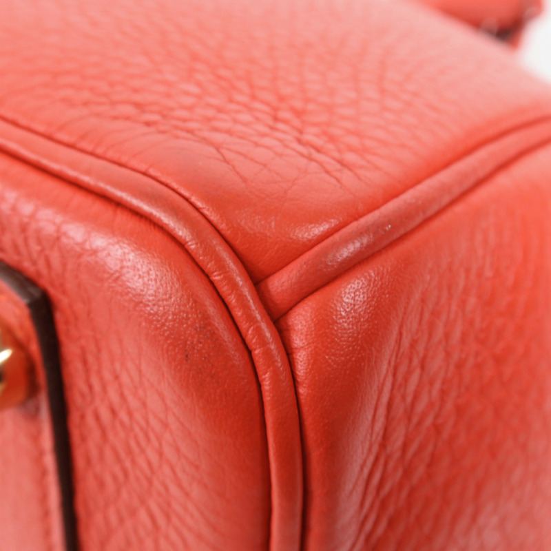 HERMES Clemence皮革Birkin 30金扣手挽袋Rouge Tomate-12
