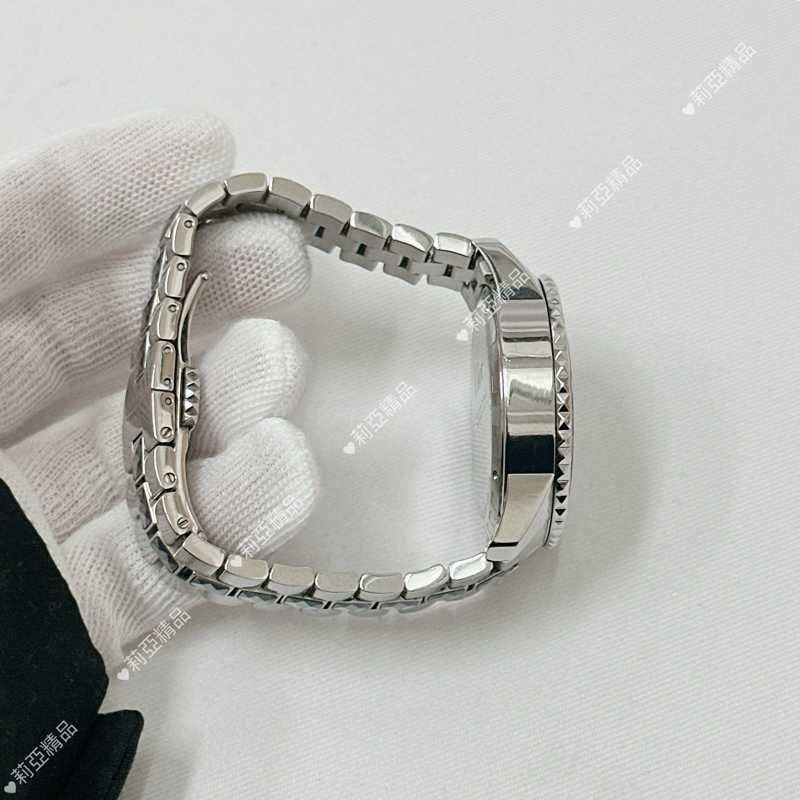 莉亞精品♡ Dior 天然鑽飾水晶三眼鑽錶 二手美品-8