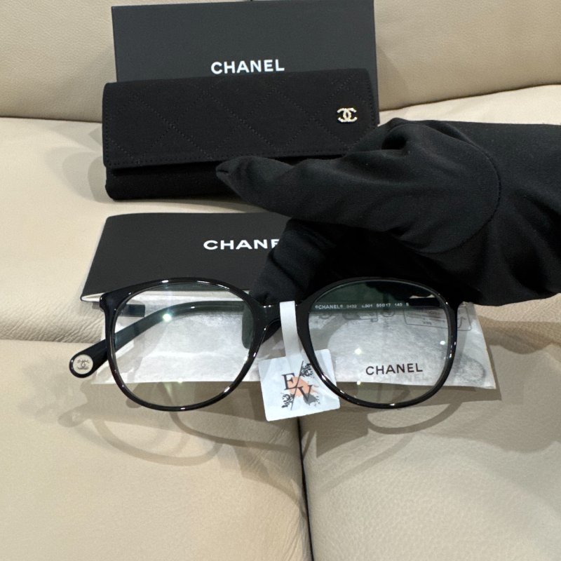 Chanel 香奈兒 黑框眼鏡/全新閒置美品-2