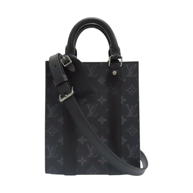 【再降價】黑色 原花 帆布 Sac Plat Mini 兩用包【LOUIS VUITTON LV 路易威登】 M46453-0