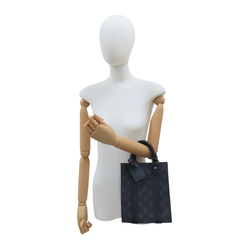 【再降價】黑色 原花 帆布 Sac Plat Mini 兩用包【LOUIS VUITTON LV 路易威登】 M46453-8