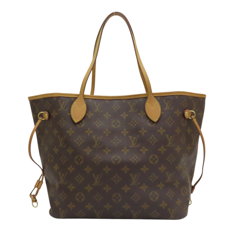 【再降價】棕色 原花 帆布 NEVERFULL MM 托特包 肩背包【LOUIS VUITTON LV 路易威登】 M40156-1
