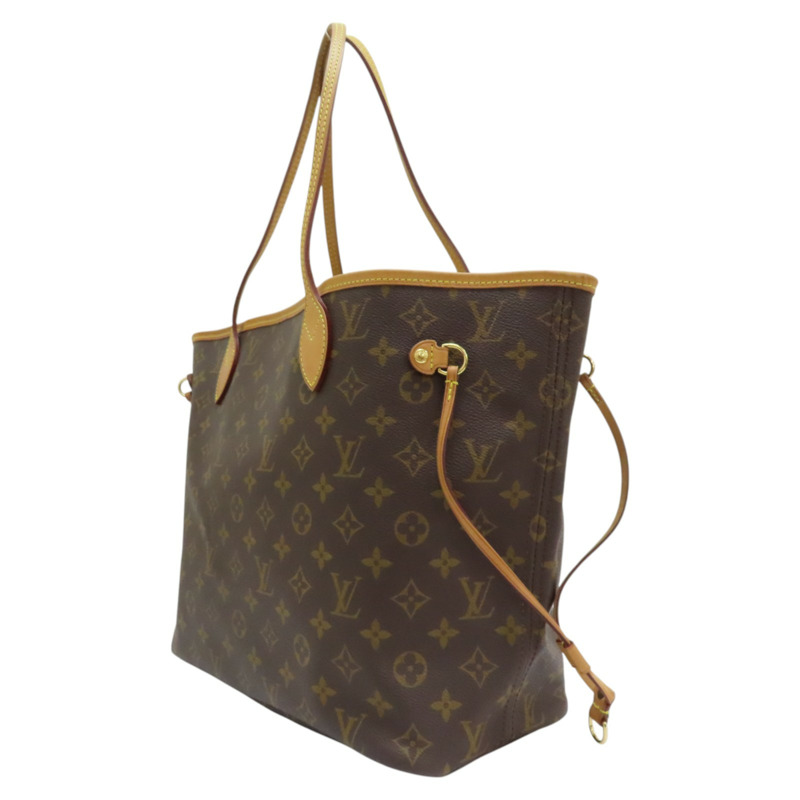 【再降價】棕色 原花 帆布 NEVERFULL MM 托特包 肩背包【LOUIS VUITTON LV 路易威登】 M40156-2