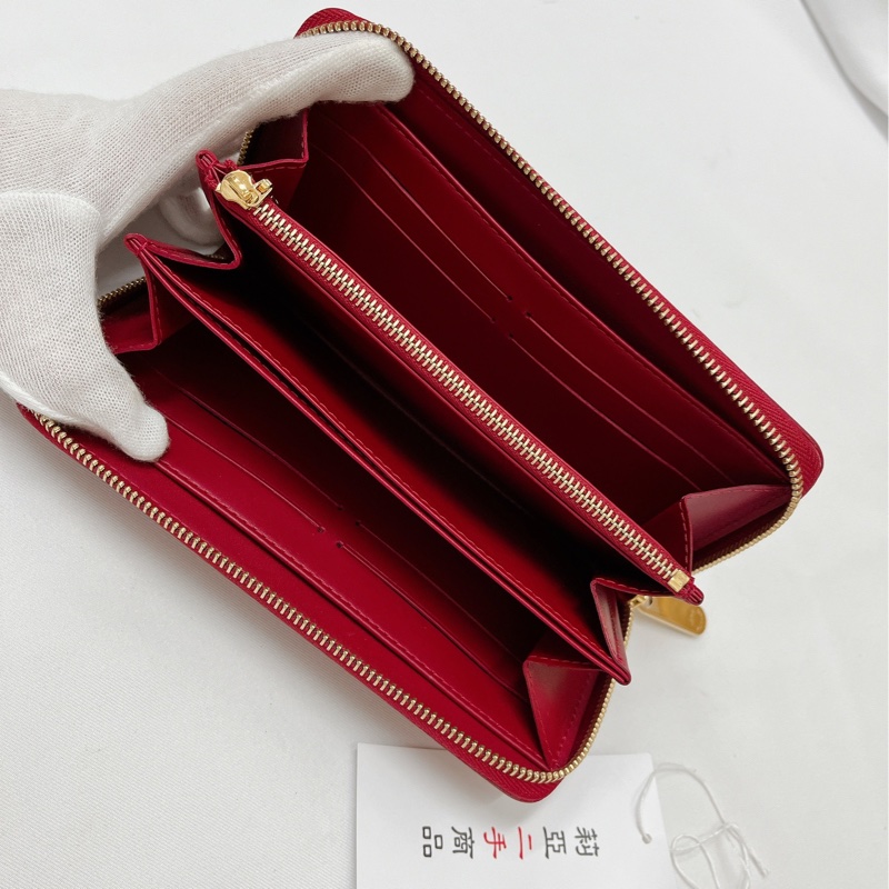 莉亞精品♡LV M91981 漆皮ㄇ拉長夾 紅 二手-11