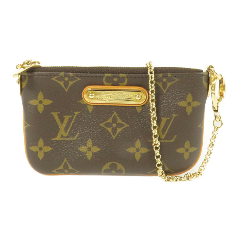 LOUIS VUITTON Monogram Pochette Milla PM金扣手挽袋-0