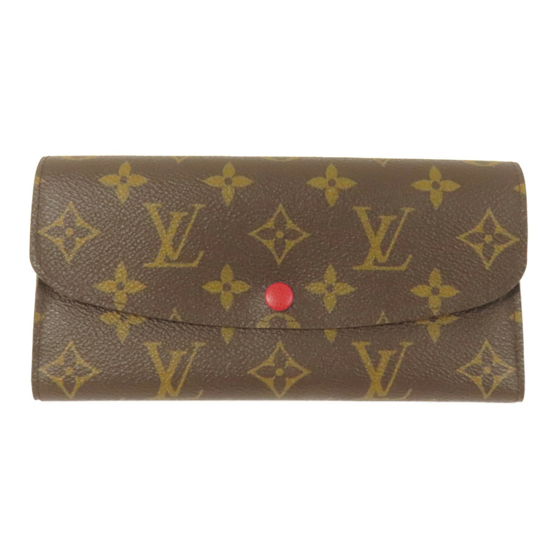 LOUIS VUITTON Monogram Emilie Long Wallet金扣長錢包-0