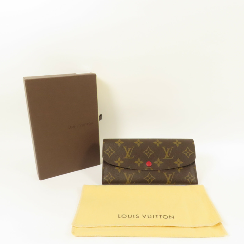 LOUIS VUITTON Monogram Emilie Long Wallet金扣長錢包-14