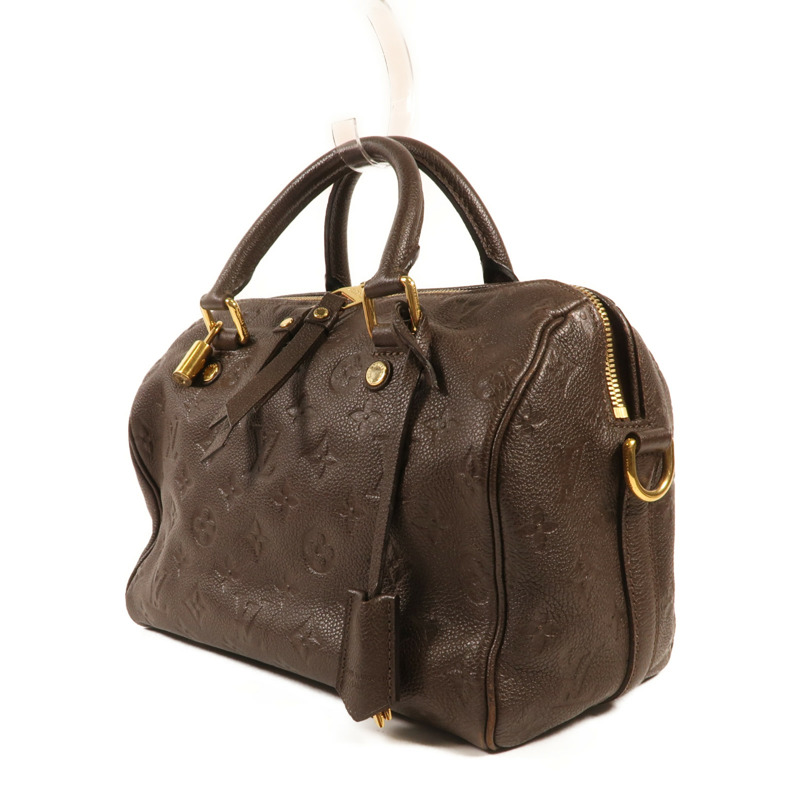LOUIS VUITTON Monogram Empreinte Speedy bandoulière 25金扣手挽袋-2