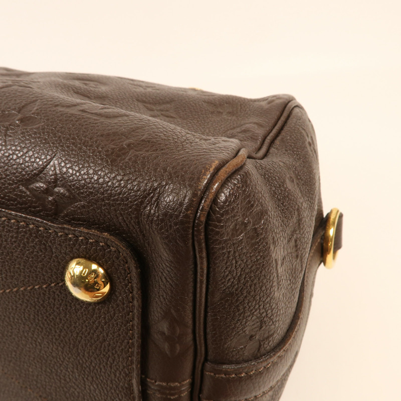LOUIS VUITTON Monogram Empreinte Speedy bandoulière 25金扣手挽袋-5