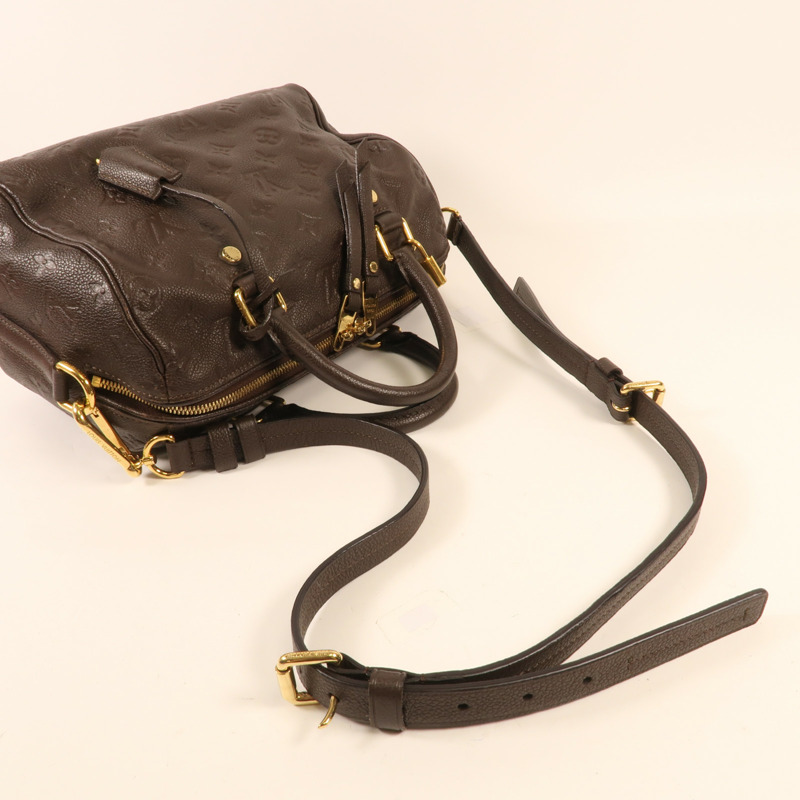 LOUIS VUITTON Monogram Empreinte Speedy bandoulière 25金扣手挽袋-8