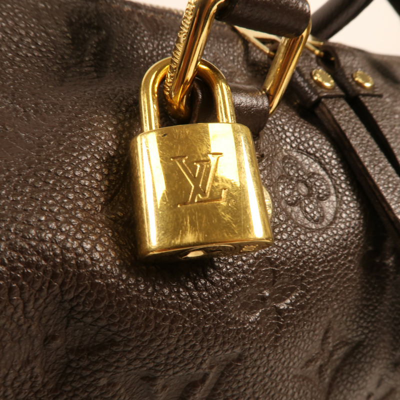LOUIS VUITTON Monogram Empreinte Speedy bandoulière 25金扣手挽袋-9