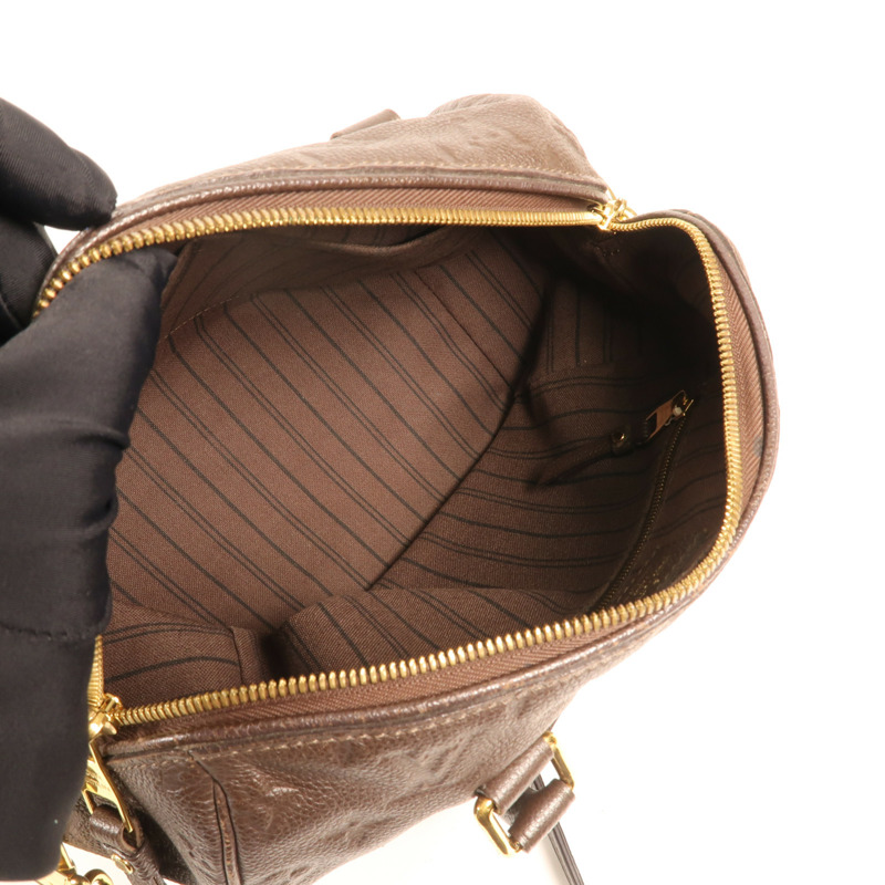 LOUIS VUITTON Monogram Empreinte Speedy bandoulière 25金扣手挽袋-14