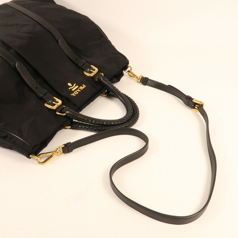 PRADA 尼龍2 Way Shoulder金扣手挽肩背兩用袋-8