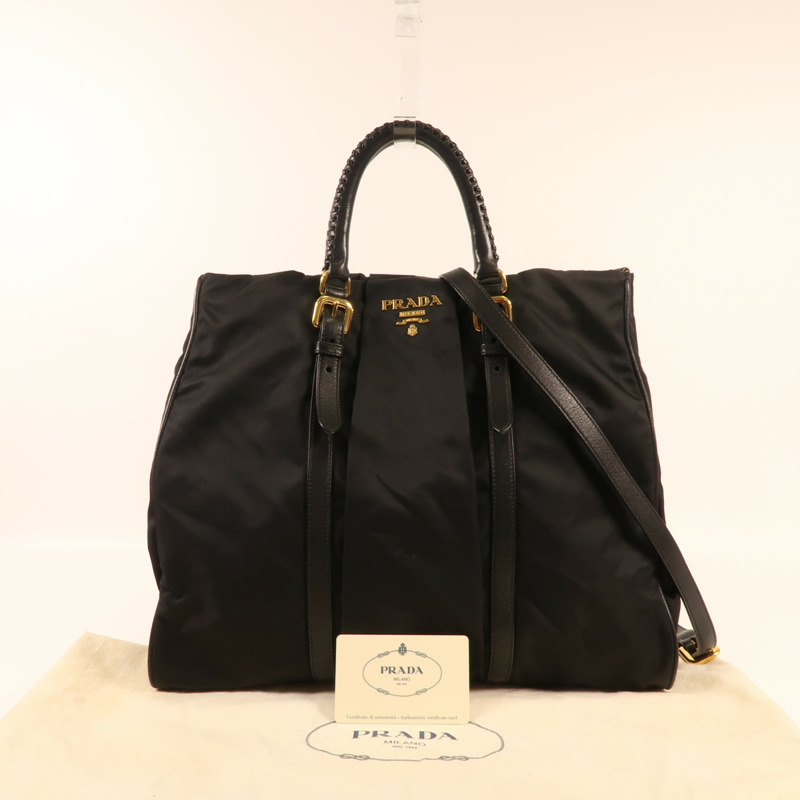 PRADA 尼龍2 Way Shoulder金扣手挽肩背兩用袋-12