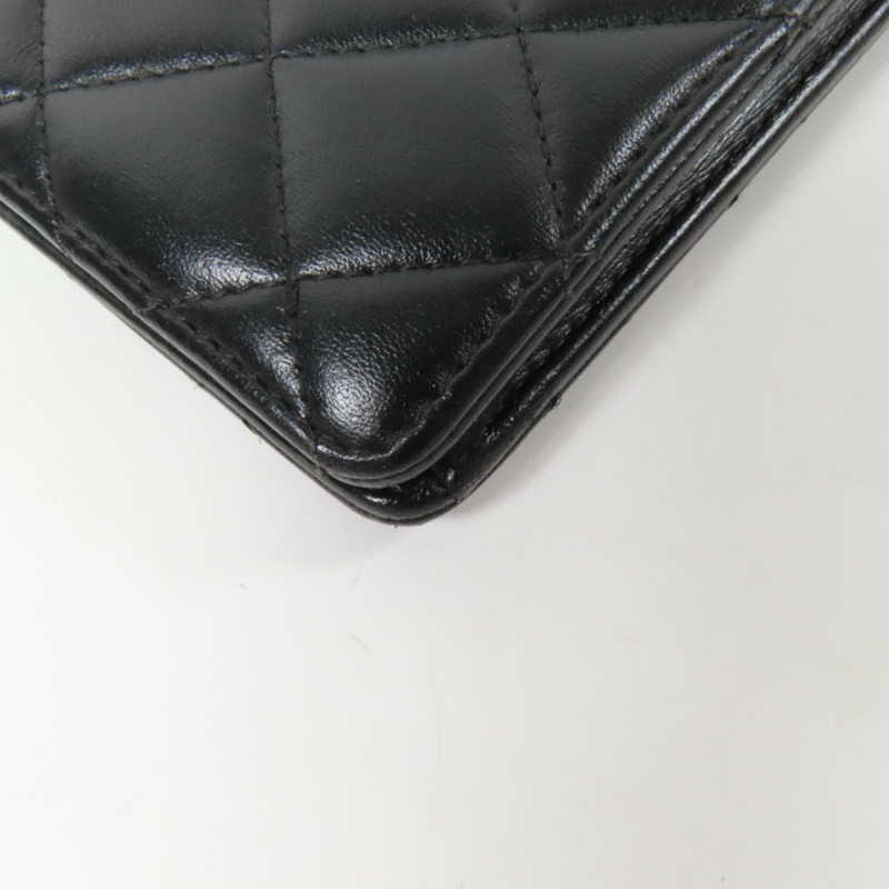 CHANEL 羊皮皮革Long Wallet銀扣長錢包-4