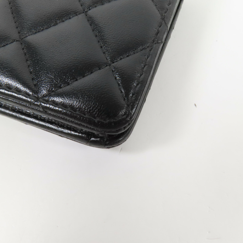 CHANEL 羊皮皮革Long Wallet銀扣長錢包-5