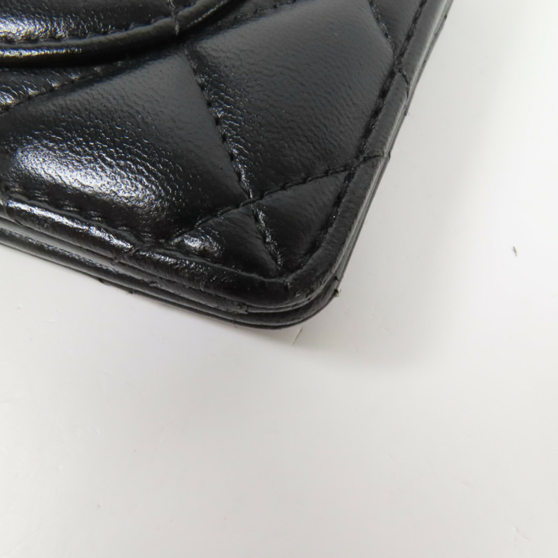 CHANEL 羊皮皮革Long Wallet銀扣長錢包-7
