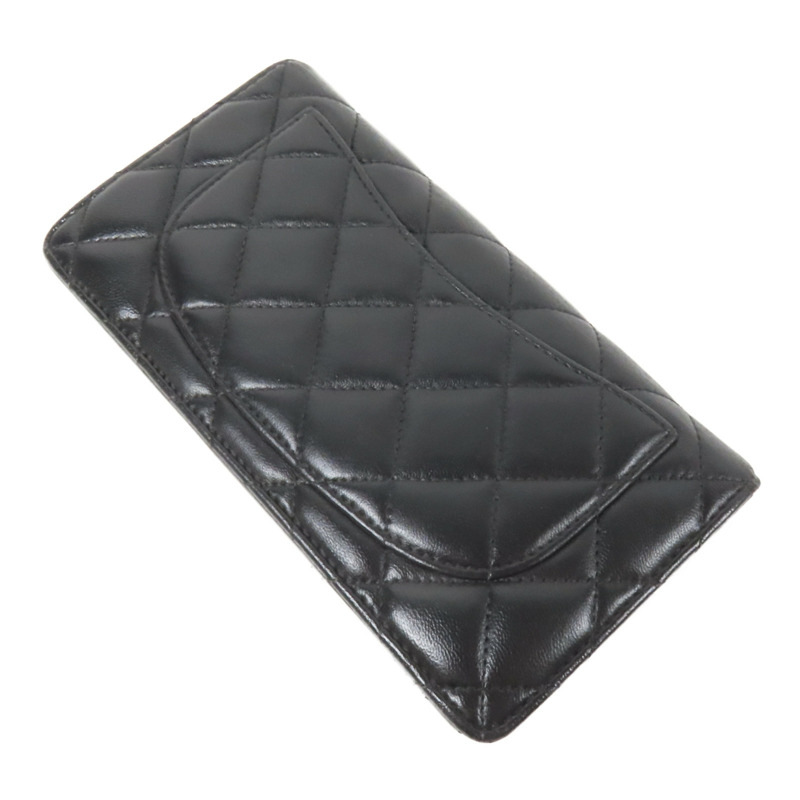 CHANEL 羊皮皮革Long Wallet銀扣長錢包-9
