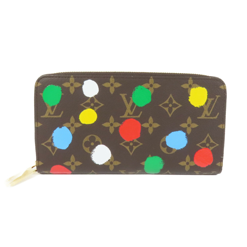 LOUIS VUITTON Monogram Painted Dots LV x Yayoi Kusama Zippy Long Wallet金扣長錢包-0
