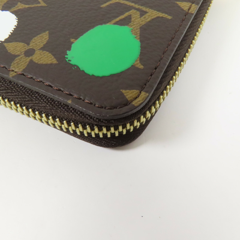 LOUIS VUITTON Monogram Painted Dots LV x Yayoi Kusama Zippy Long Wallet金扣長錢包-11