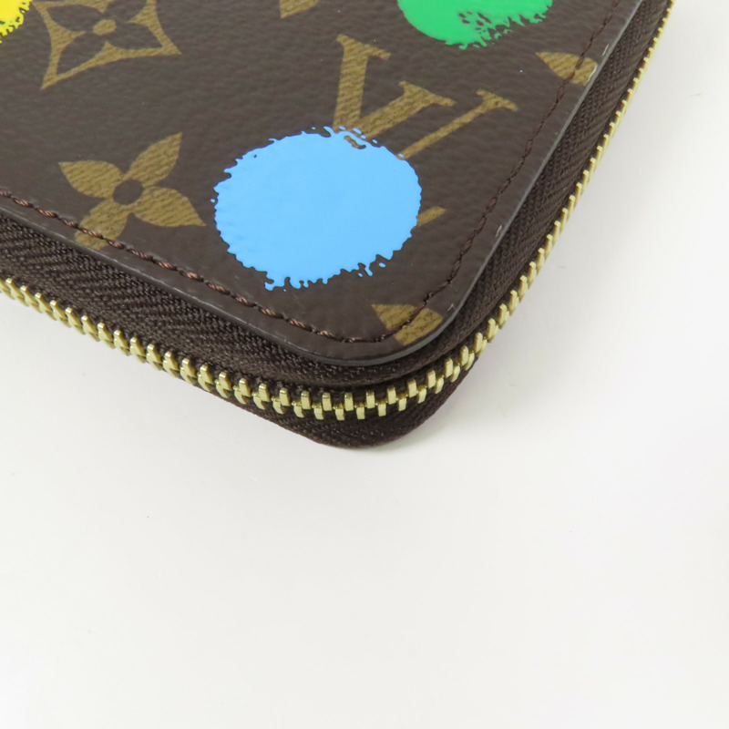 LOUIS VUITTON Monogram Painted Dots LV x Yayoi Kusama Zippy Long Wallet金扣長錢包-13