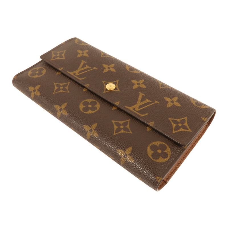 LOUIS VUITTON Monogram Long Wallet金扣長錢包-3