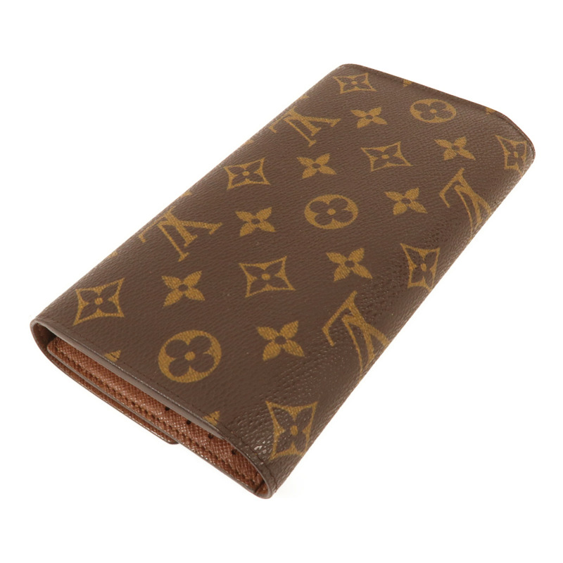 LOUIS VUITTON Monogram Long Wallet金扣長錢包-4