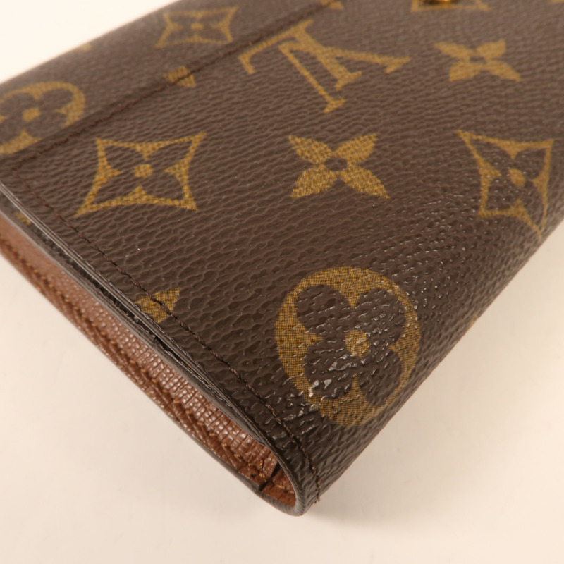 LOUIS VUITTON Monogram Long Wallet金扣長錢包-14