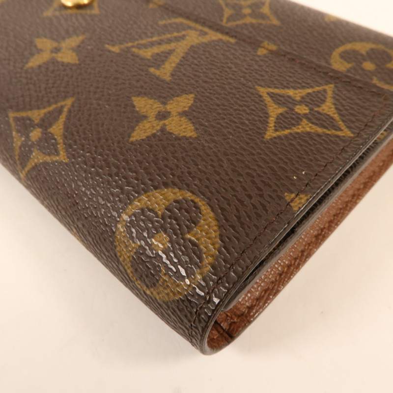 LOUIS VUITTON Monogram Long Wallet金扣長錢包-15