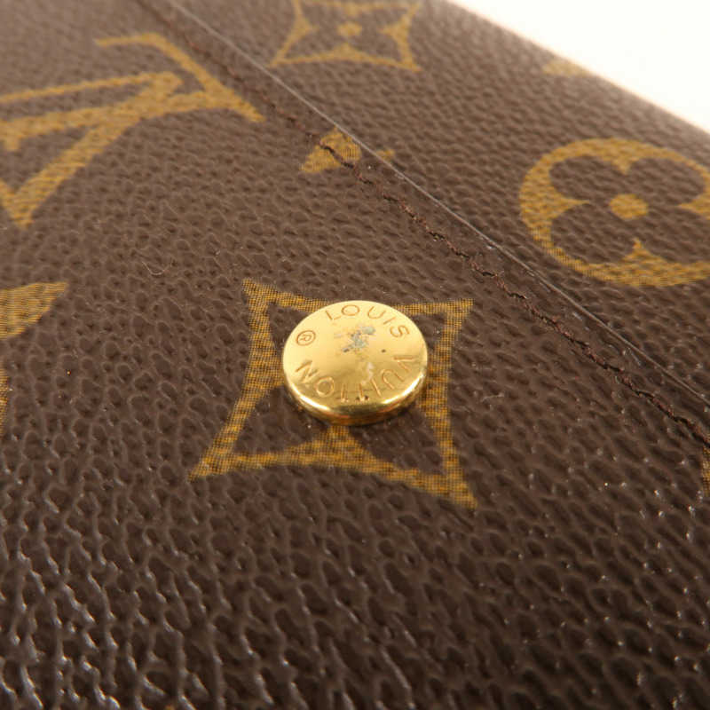 LOUIS VUITTON Monogram Long Wallet金扣長錢包-16