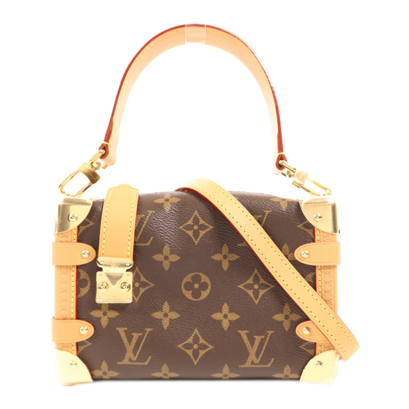 LOUIS VUITTON Monogram Side Trunk PM金扣手挽肩背兩用袋-0