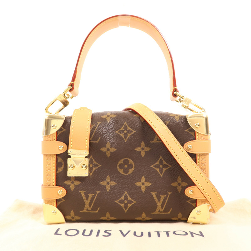 LOUIS VUITTON Monogram Side Trunk PM金扣手挽肩背兩用袋-7
