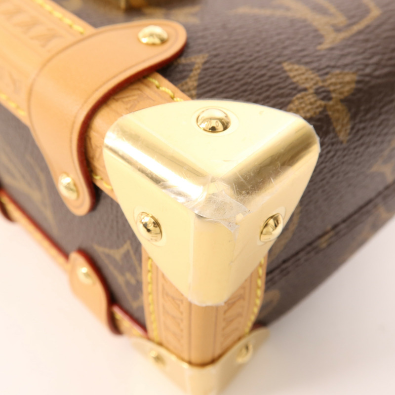 LOUIS VUITTON Monogram Side Trunk PM金扣手挽肩背兩用袋-9