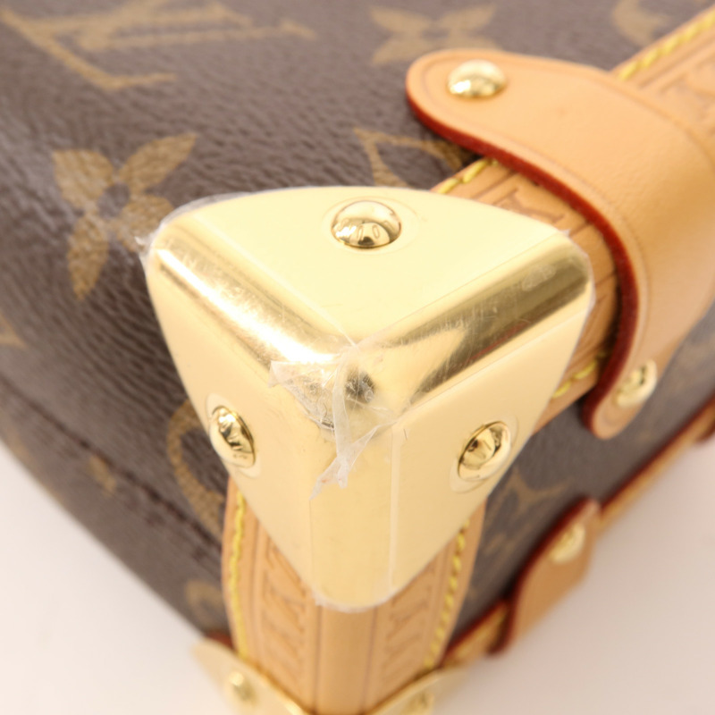 LOUIS VUITTON Monogram Side Trunk PM金扣手挽肩背兩用袋-10