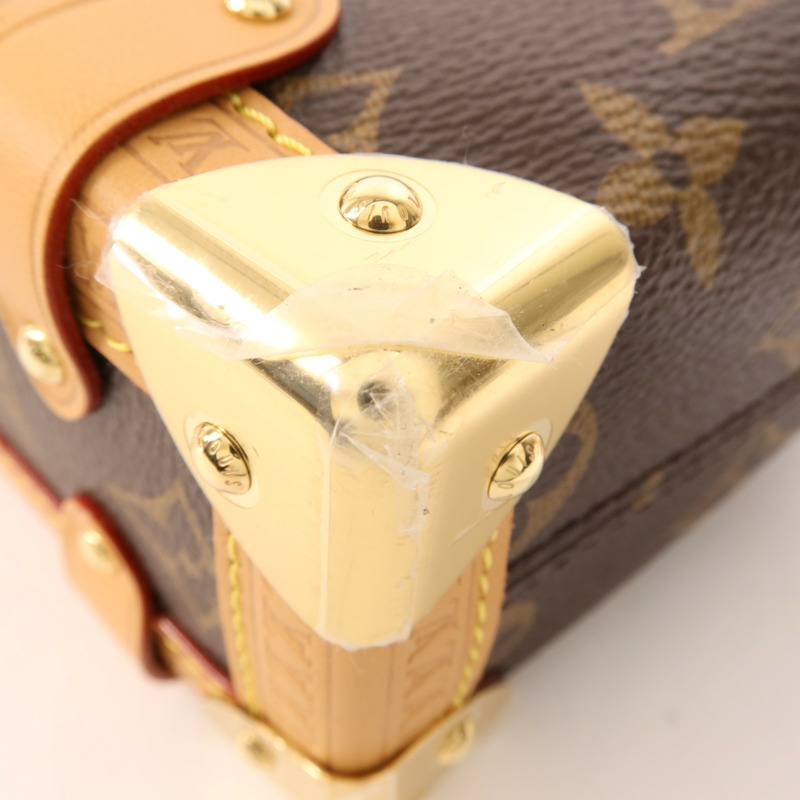 LOUIS VUITTON Monogram Side Trunk PM金扣手挽肩背兩用袋-11