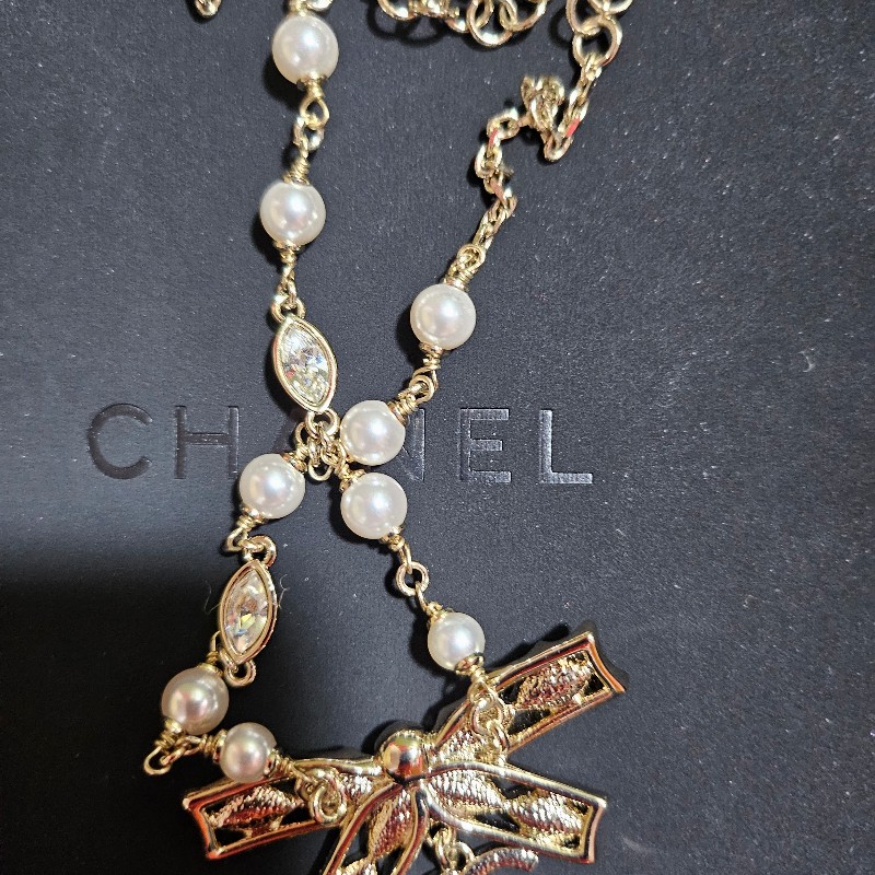 chanel蝴蝶結頸鏈-3