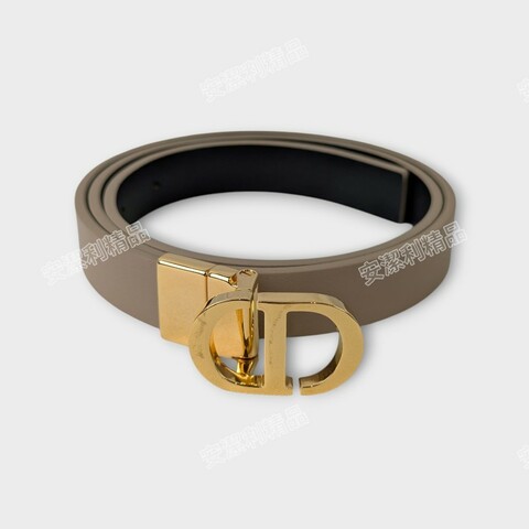 莉亞精品♡Dior 雙面可用翻轉釦黑棕皮帶 九新美品