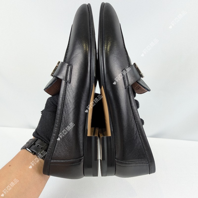 莉亞精品♡Hermes H黑銀樂福鞋 尺碼37-5