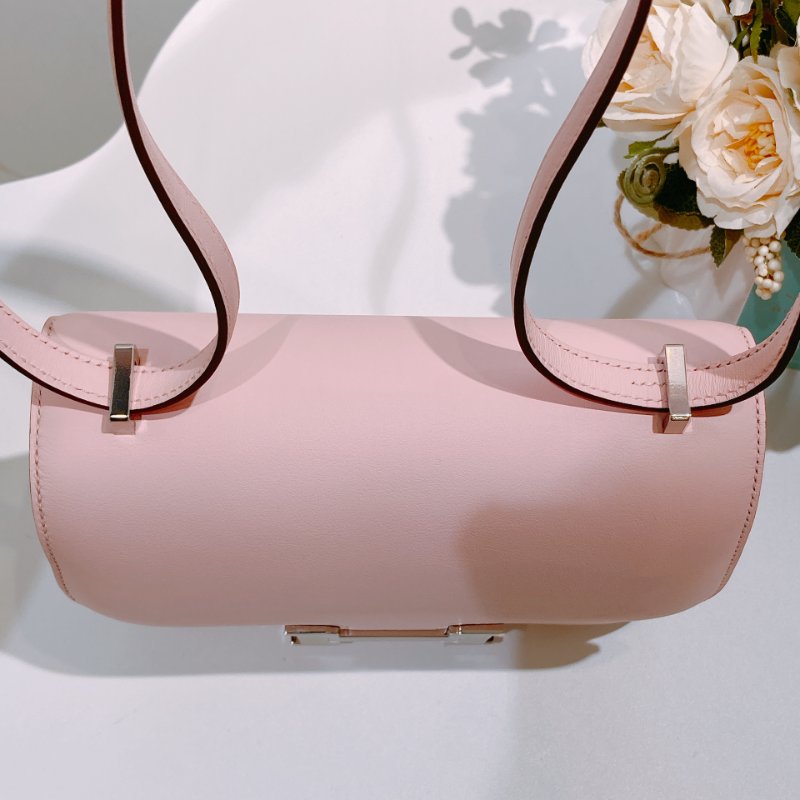 TW4483 Hermes 愛馬仕第三代迷你康康包 櫻花粉銀釦 Mini Constance-III Swift 3Q Rose Sakura x PHW-14
