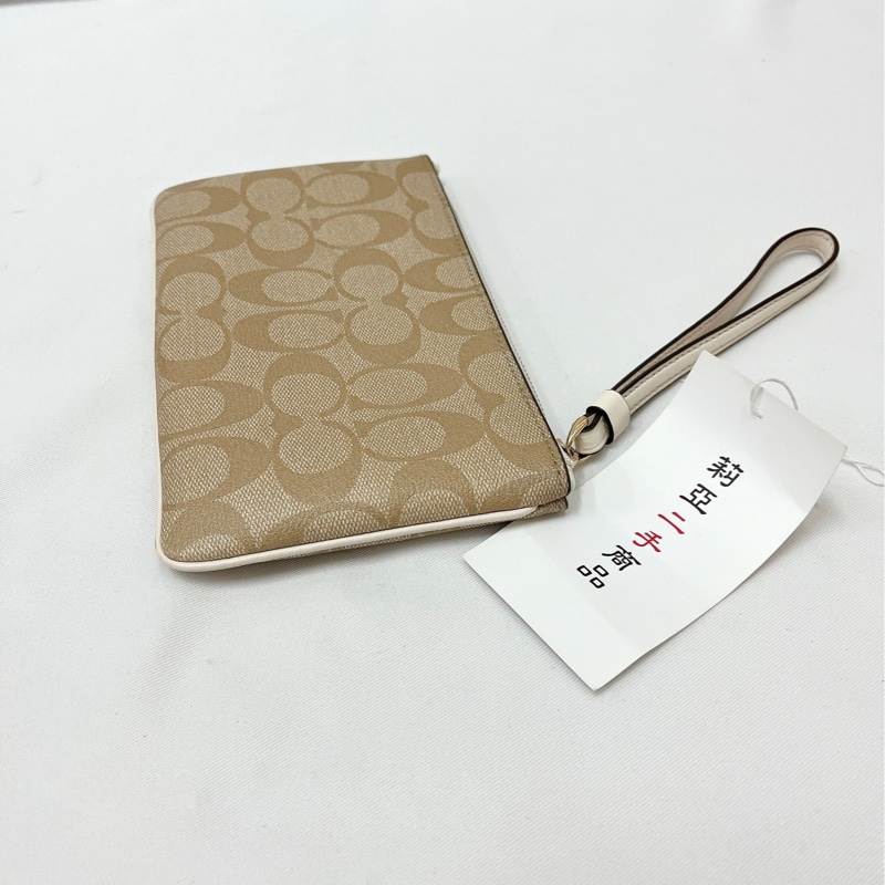 莉亞精品♡Coach 白老花大手拿包 二手-3