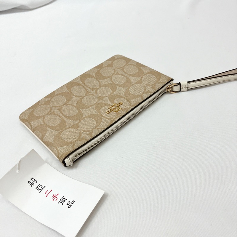 莉亞精品♡Coach 白老花大手拿包 二手-5