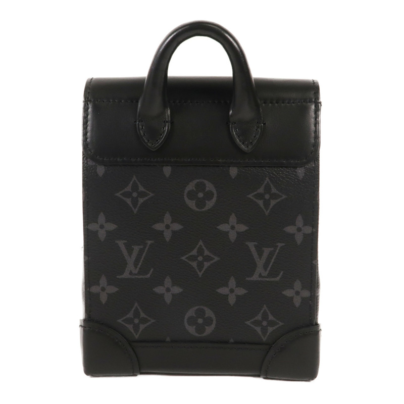 LOUIS VUITTON Monogram-Eclipse Nano Steamer銀扣肩背袋-1
