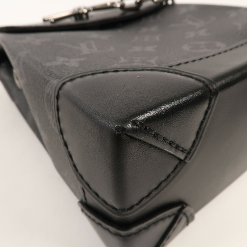 LOUIS VUITTON Monogram-Eclipse Nano Steamer銀扣肩背袋-4