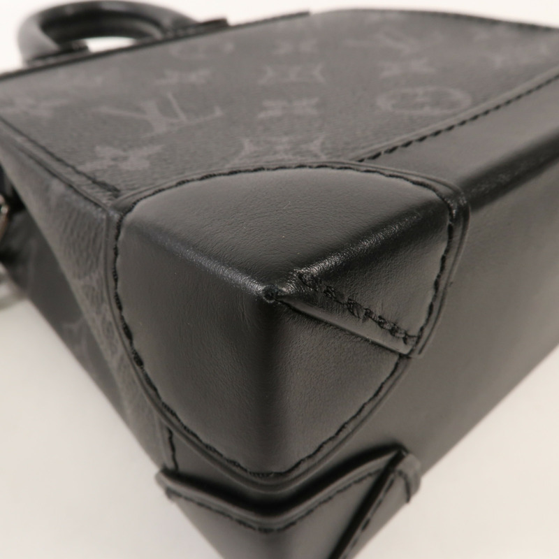 LOUIS VUITTON Monogram-Eclipse Nano Steamer銀扣肩背袋-6
