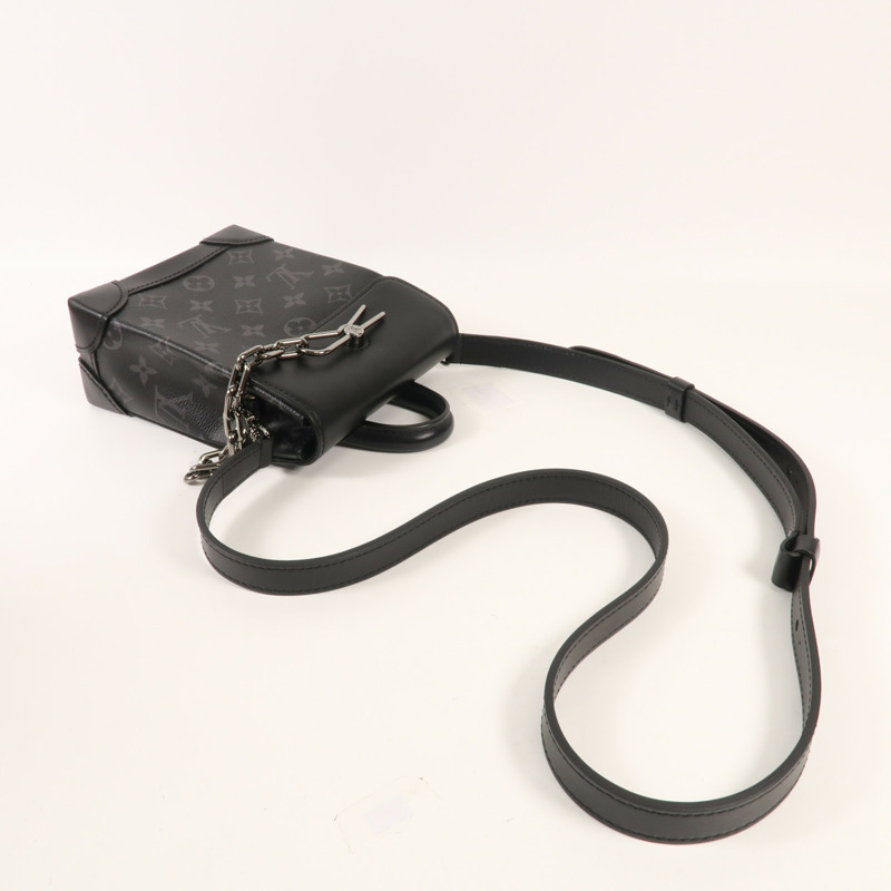 LOUIS VUITTON Monogram-Eclipse Nano Steamer銀扣肩背袋-9