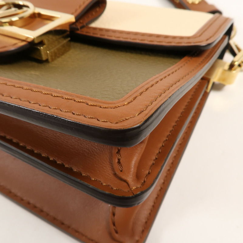 LOUIS VUITTON 牛皮皮革Douphine Mini金扣肩背袋-9